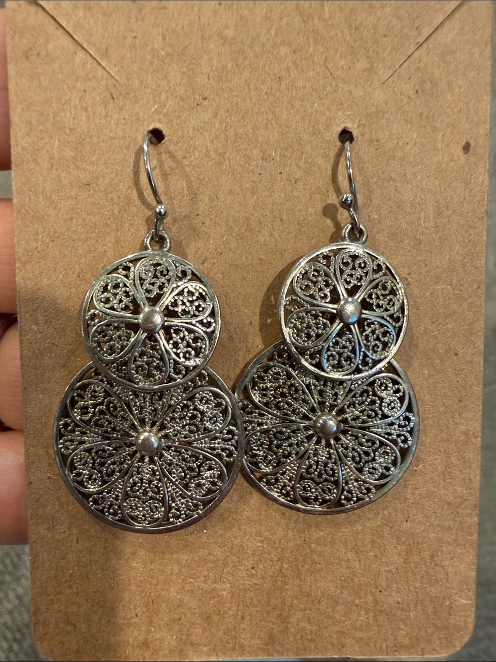 Elegant Silver Filigree Earrings
